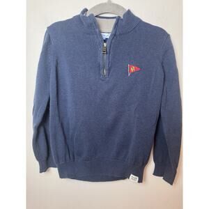 Rugged Butts Boys Navy Quarter Zip Pull Over Sweater 3T